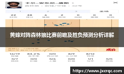 黄蜂对阵森林狼比赛前瞻及胜负预测分析详解
