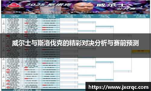威尔士与斯洛伐克的精彩对决分析与赛前预测